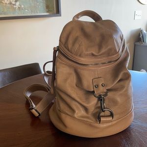 Faux leather backpack